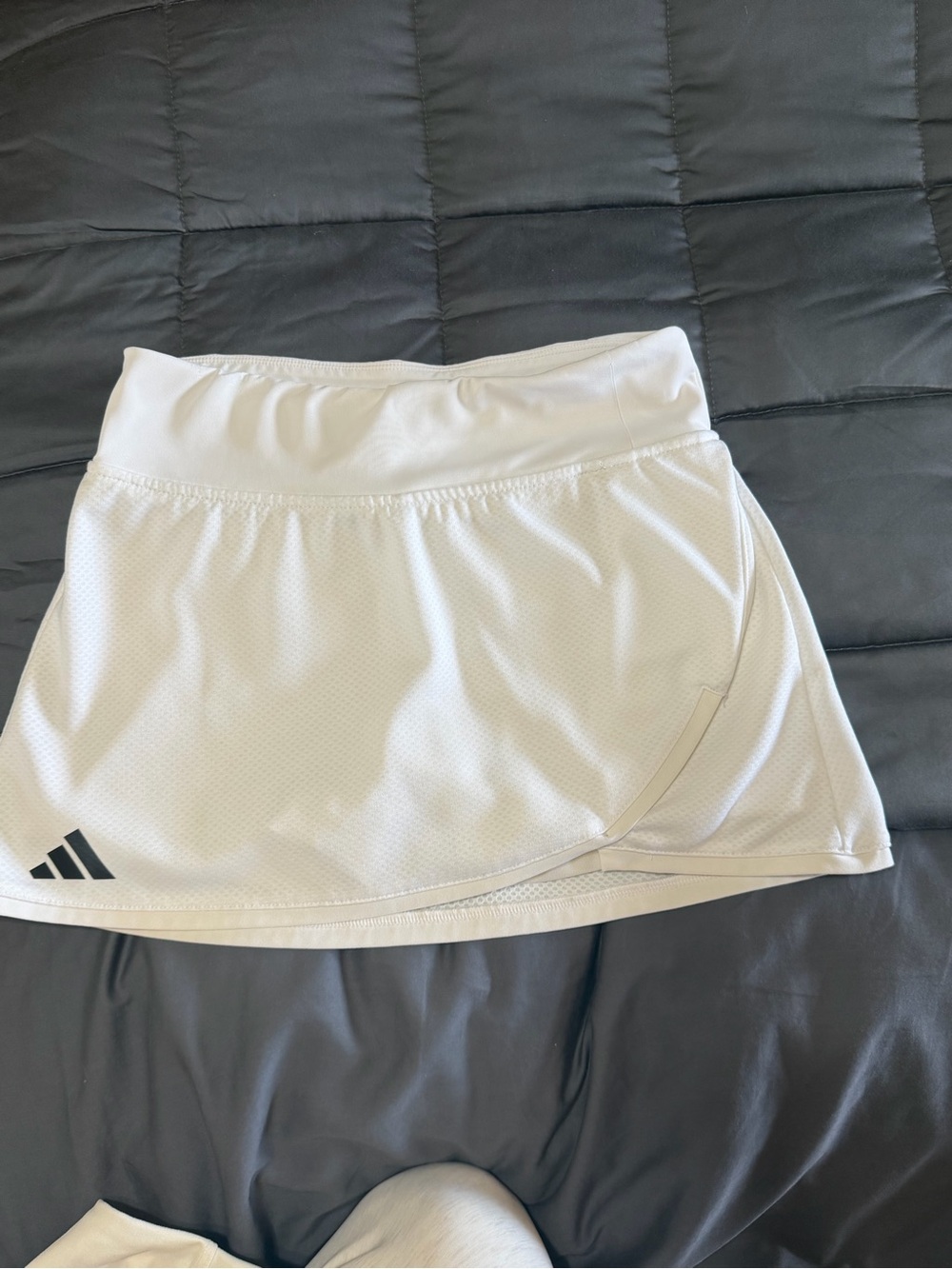 adidas White Women’s Circle Skirt with Built-In Shorts